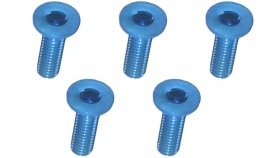 3RACING M3 x 10 AL7075 Flat Head Hex Socket - Machine (5 Pcs) Light Blue - TS-FSM310AL/LB