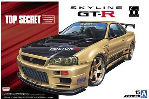 Aoshima 05304 - 1/24 Top Secret BNR34 Skyline GT-R 2002 The Tuned Car No.15