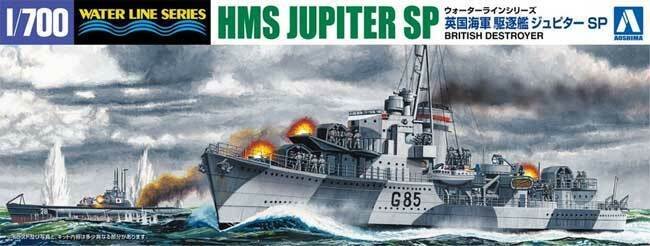 Aoshima 05765 - 1/700 British Destroyer HMS Jupiter SP w/IJN I-60 Submarine