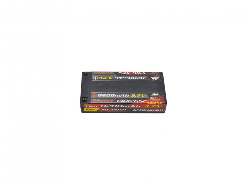 Arrowmax AM-700305 AM Lipo 8200mAh 1/12 Scale - 3.7V 65C Continuous 130C Burst 5mm (Si-Graphene)