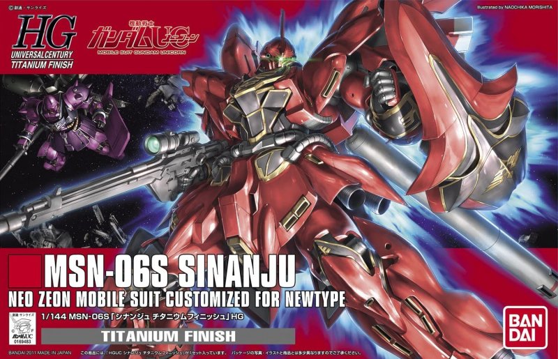 Bandai 5055735 - HGUC 1/144 MSN-06S Sinanju Titanium Finish