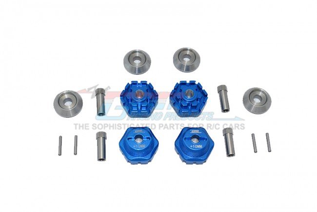 TRAXXAS MAXX MONSTER TRUCK Aluminum Wheel Hub Hex (+10mm) - 16pc set - GPM TXMS10/+10/2