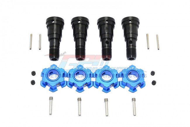 TRAXXAS X-MAXX 8S Harden Steel #45 Front&Rear CVD Joint+Aluminum Wheel Hub Hex - 20 Pc set - GPM TXM8170N/JT2