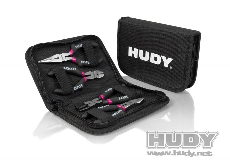 HUDY 189000 - Micro Rc Pliers Set + Carrying Bag