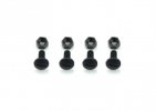 Serpent SER110181 Screw M5x10 + Nut  nylon black (4+4)