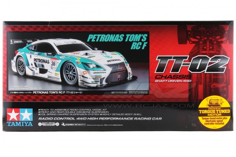 Tamiya 58619 TT02 1/10 RC Lexus Petronas TOM s RC F