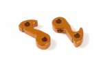 XRAY 345260-O Aluminum Front Wheel Lock - Swiss 7075 T6 - Orange (2)