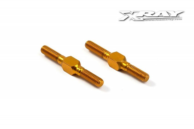 XRAY 303212-O Aluminum Adjustable Turnbuckle 26mm M3 L/R - Orange (2)