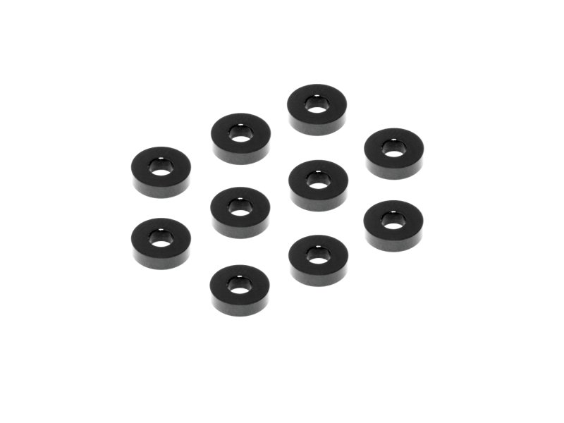 XRAY 303137-K - Aluminium Shim 3x7.5x2.0mm - Black (10)