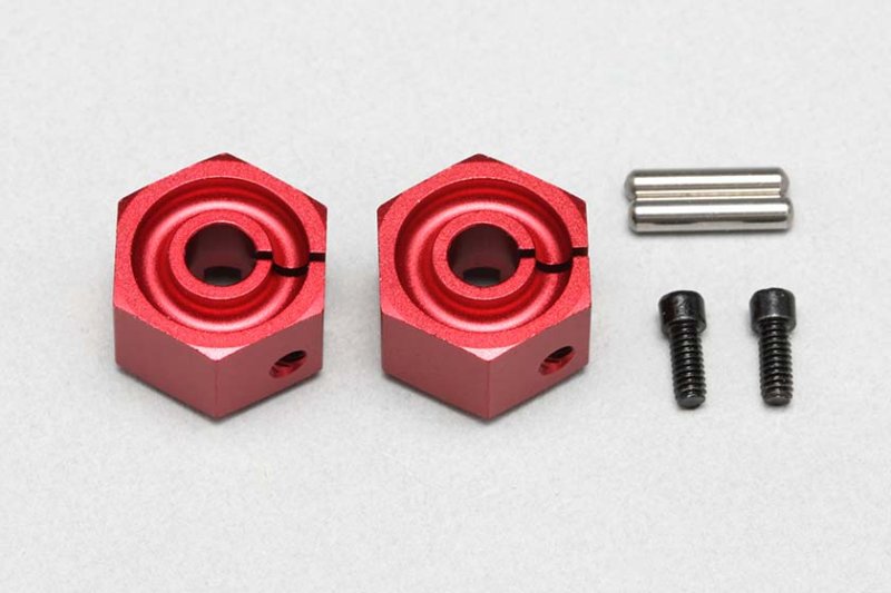 Yokomo Y2-011CR8A 8.0mm Clamping Front Wheel Hub (Red) for YD-2