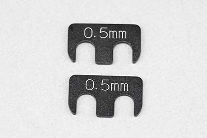 Yokomo Y2-008RA5A Aluminum adjust shim (0.5mm/2pcs) for YD-2/YD-4