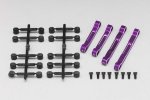 Yokomo Y2-301APA Aluminum adjustable suspension mount set for YD-2 (Purple/Bevel edge)