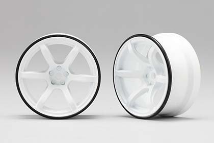 Yokomo RP-6313W6A Racing Performer High traction wheel (off-set 6mm/White) for Drift