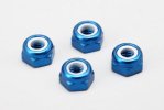 Yokomo ZC-N3ABB M3 Aluminum Nylon Lock Nut Blue 4pcs.